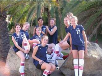volleyball girls in Striped tube socks picture