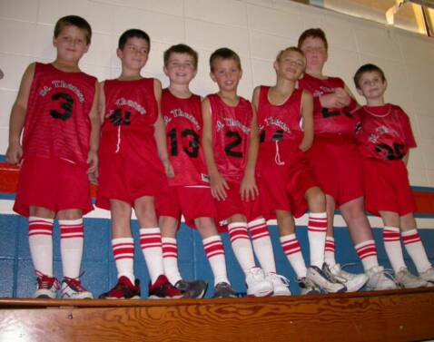 basketball in Striped tube socks picture